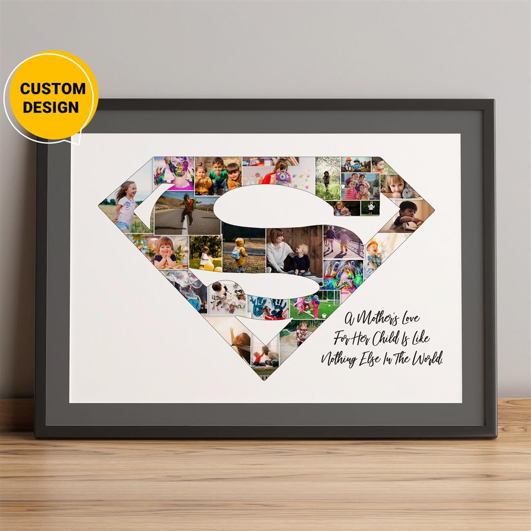 Personalized Superman Photo Collage Gifts Ideas for Men