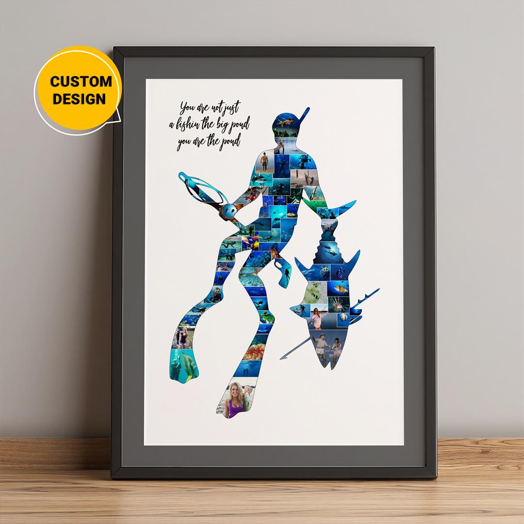 Personalized Scuba Diving Collage Gifts For Men – CollagemasterCo