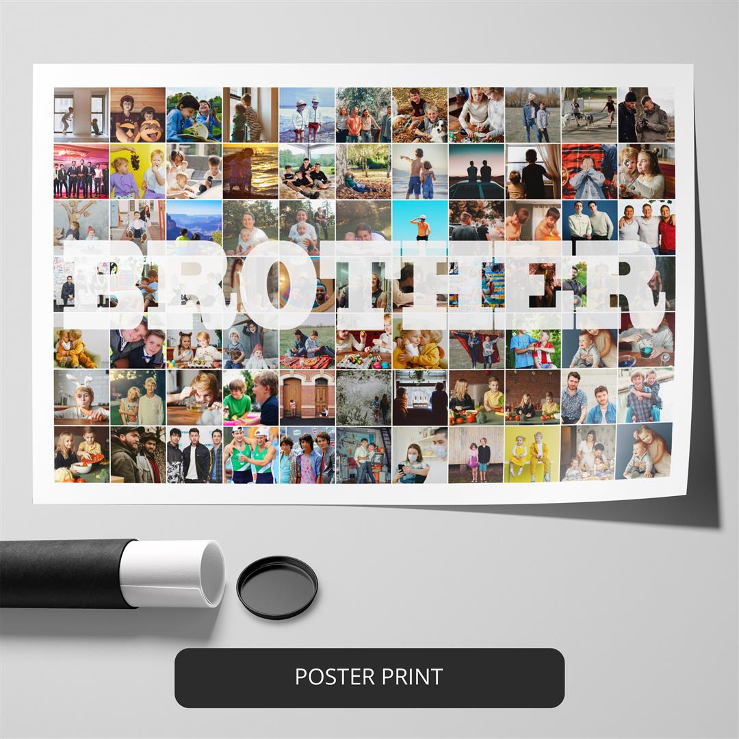 Unique Birthday Gift for Brother - Customized Photo Gifts and Collage