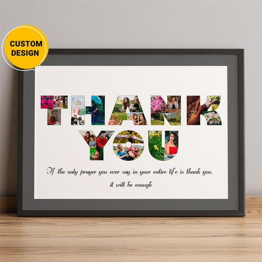Custom Thank You Wall Art - Personalized Photo Collage | Unique Thank You Gifts