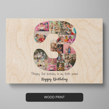 Capture Memories with Our 3rd Birthday Photo Collage: Perfect Gift Idea