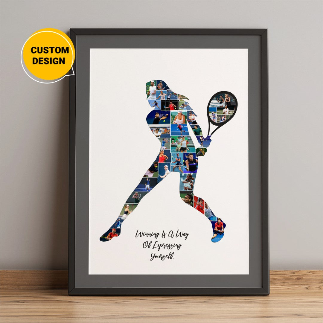 Order Custom Tennis Photo Collage Gift For Women Player Online