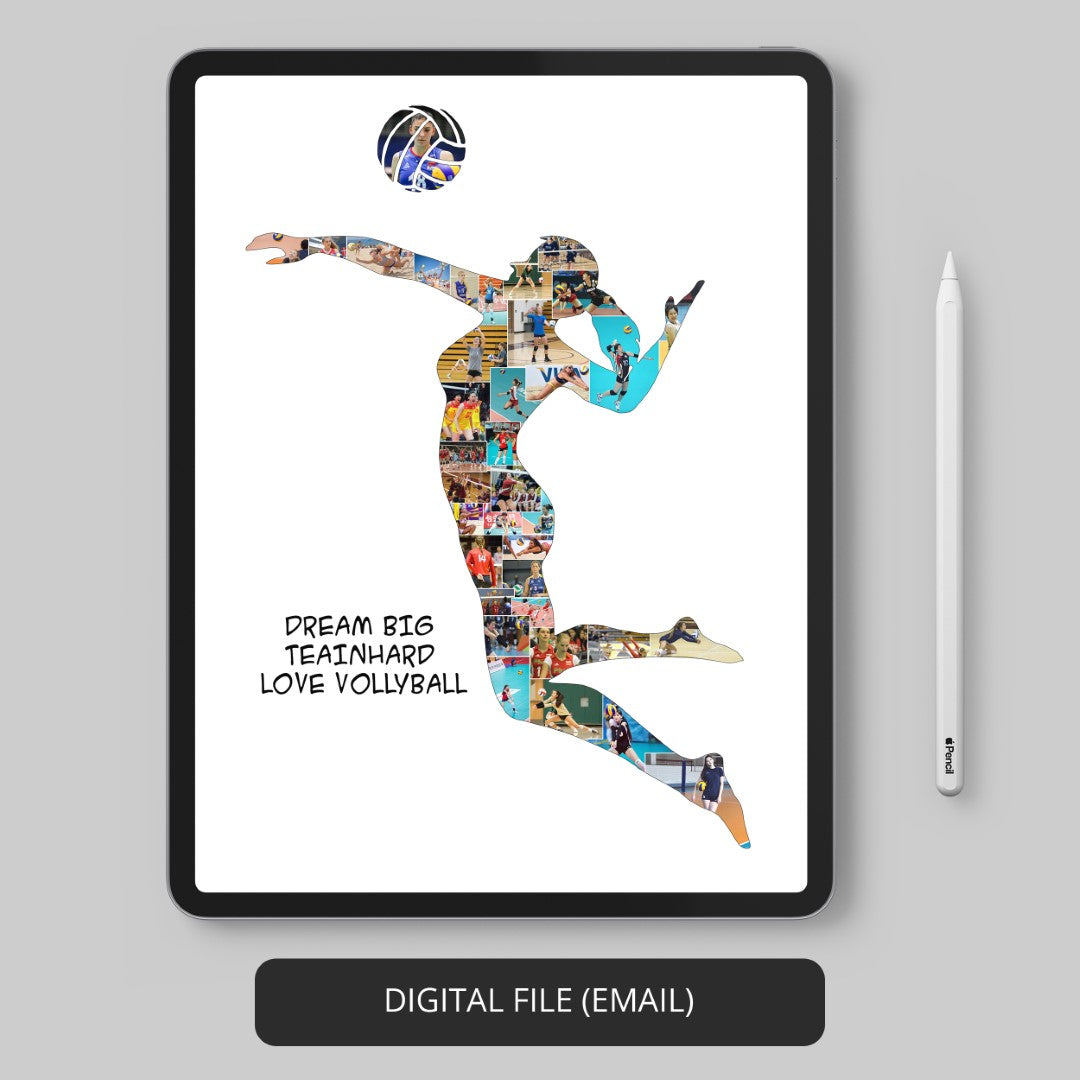 Enhance Your Volleyball Decor with Custom Volleyball Wall Art - A Perfect Volleyball Gift