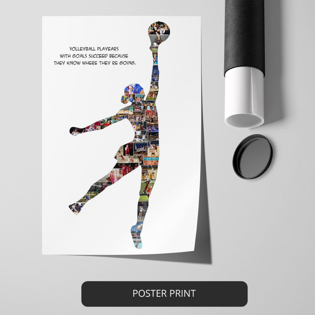 Volleyball Coach Gifts - Personalized Photo Collage for Coaches and Players