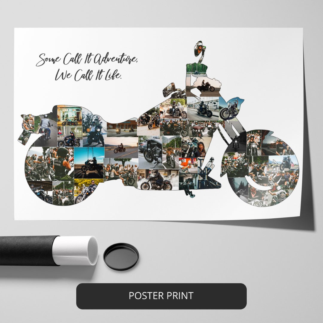 Light Riders Collage Buy Motorcycle Collage Online | Personalized Motorcycle Gifts Online ...
