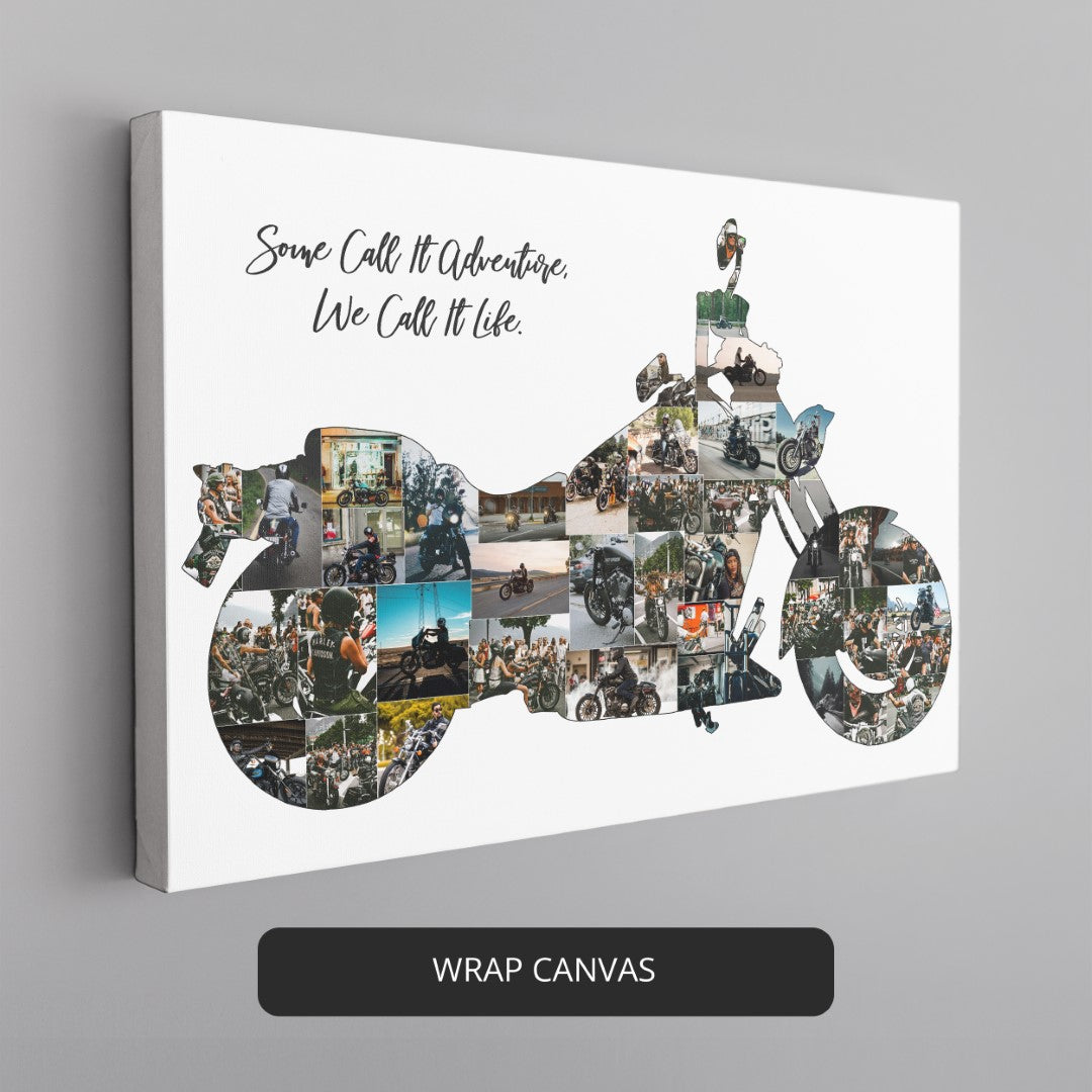 Unique Harley Davidson Gifts: Custom Photo Collage for Motorcycle Lovers