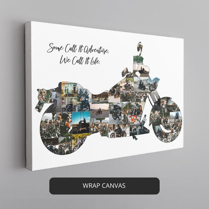 Unique Harley Davidson Gifts: Custom Photo Collage for Motorcycle Lovers