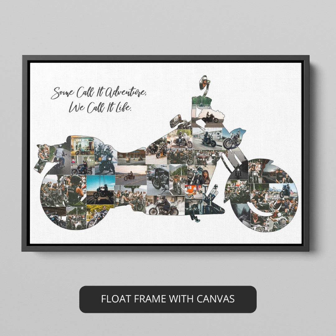 Harley Davidson Gifts for Him: Personalized Photo Collage for Motorcycle Enthusiasts