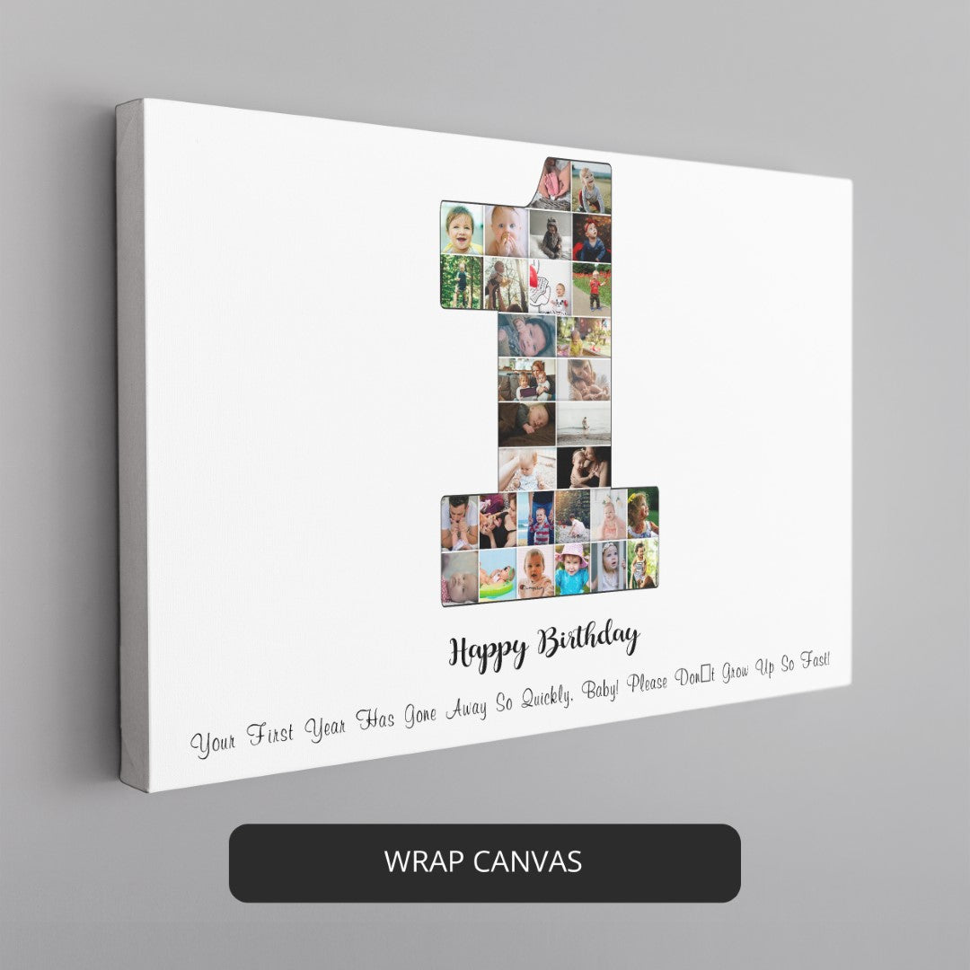 Unique and meaningful 1st birthday gift idea - custom photo collage.