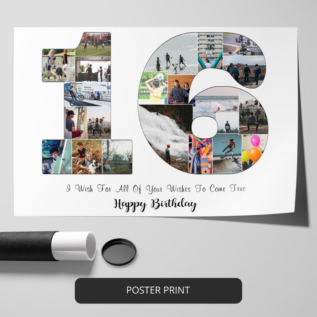 Memorable 16th birthday gifts: Create a personalized photo collage