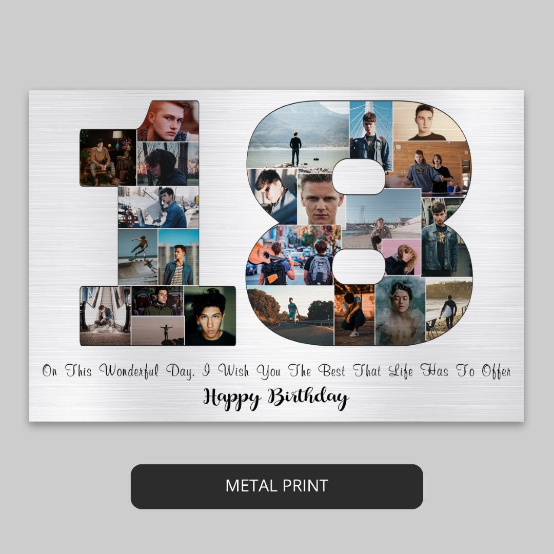 Give the perfect 18th birthday gift for him or her - customize a photo collage