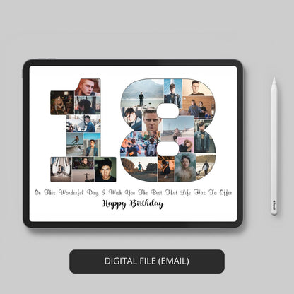 unique 18th birthday photo collage gift - perfect for him or her!
