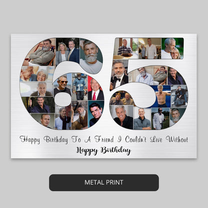 Custom 65th Birthday Photo Collage - Thoughtful Gift Idea for Mom or Dad