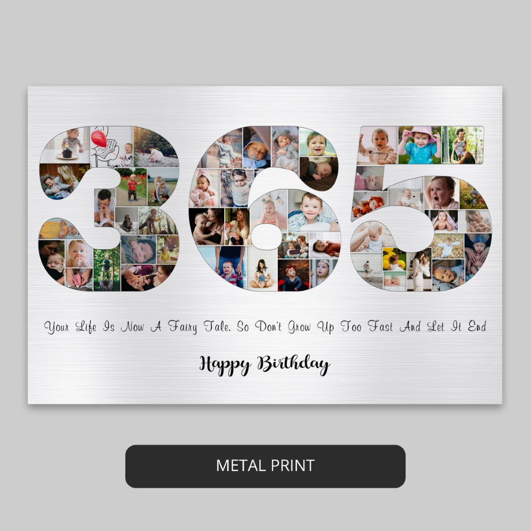 Personalised 1st Birthday Picture Collage for Girls/Boys