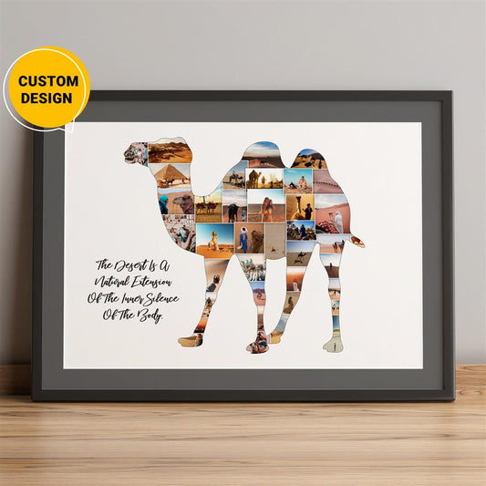 Personalized Camel Decor: Custom Photo Collage
