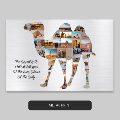 Camel Art Print: Personalized Collage Poster