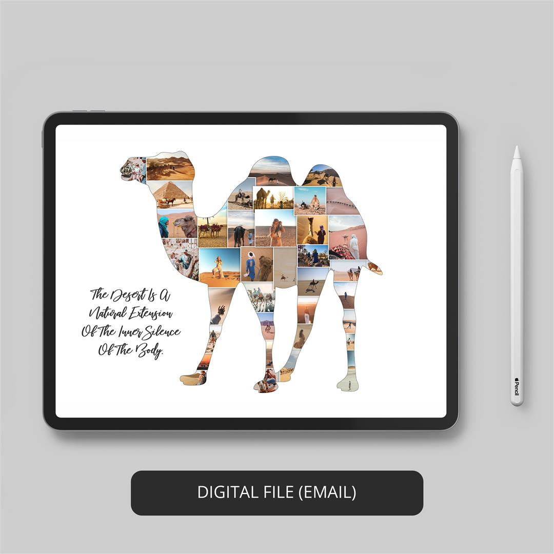 Unique Camel Gifts: Personalized Collage Print