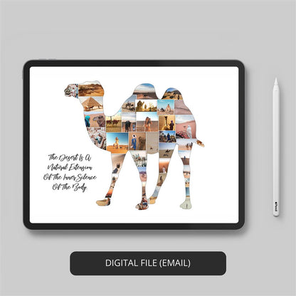 Unique Camel Gifts: Personalized Collage Print