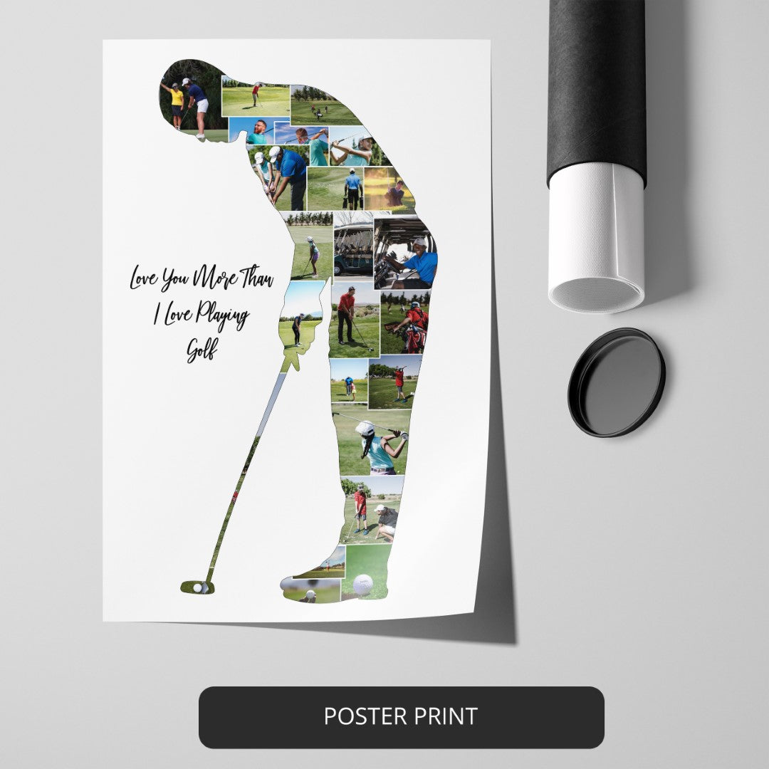 Golf Gifts for Dad - Personalized Golf Photo Collage