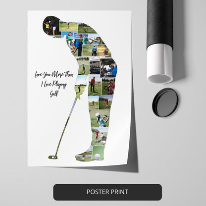 Golf Gifts for Dad - Personalized Golf Photo Collage