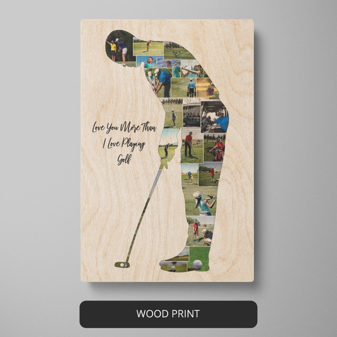 Father's Day Golf Gifts - Personalized Golf Collage for Dad