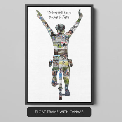 Cycling Themed Gifts: Personalized Canvas Wall Art for Cyclists