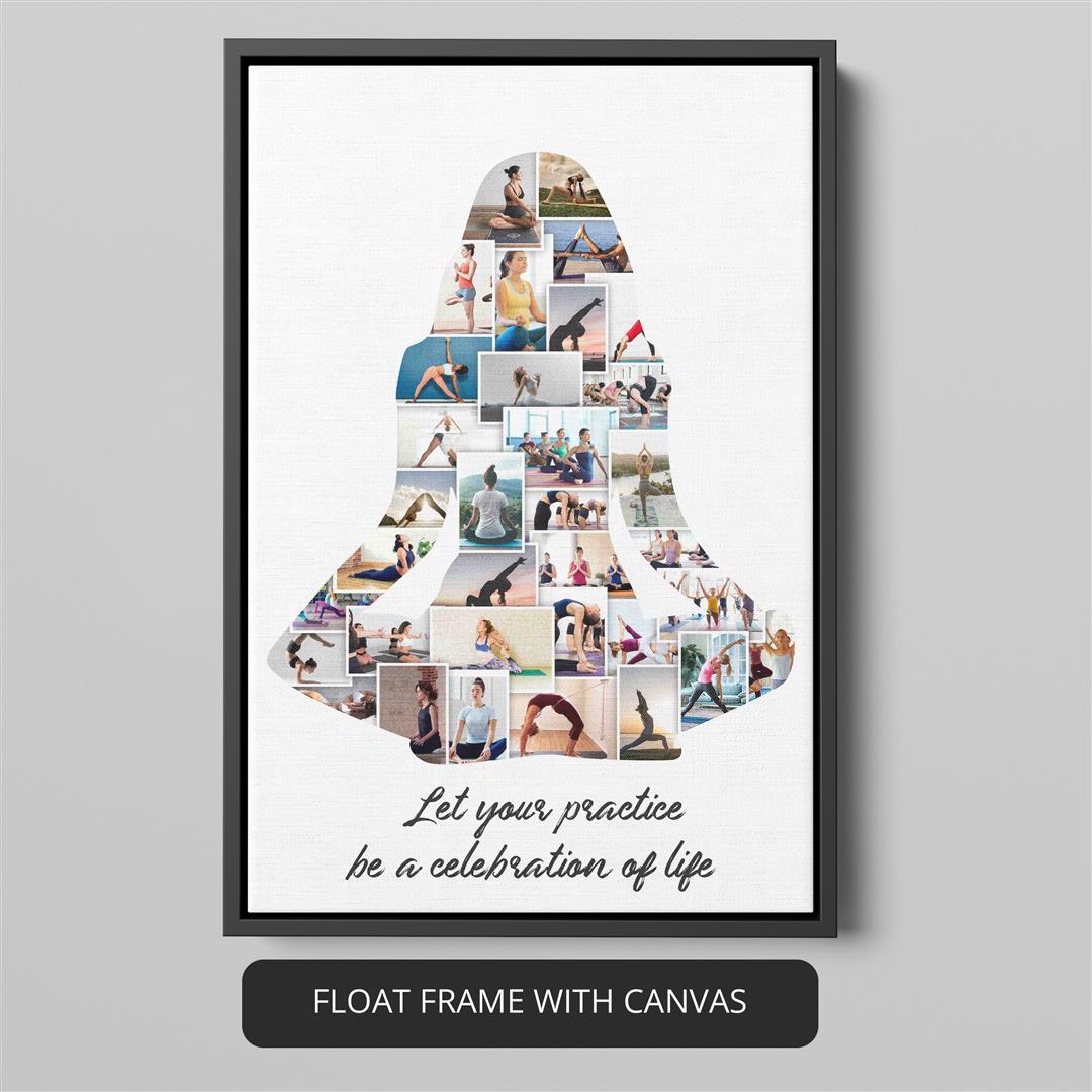 Yoga-inspired canvas wall art - Special gift for her