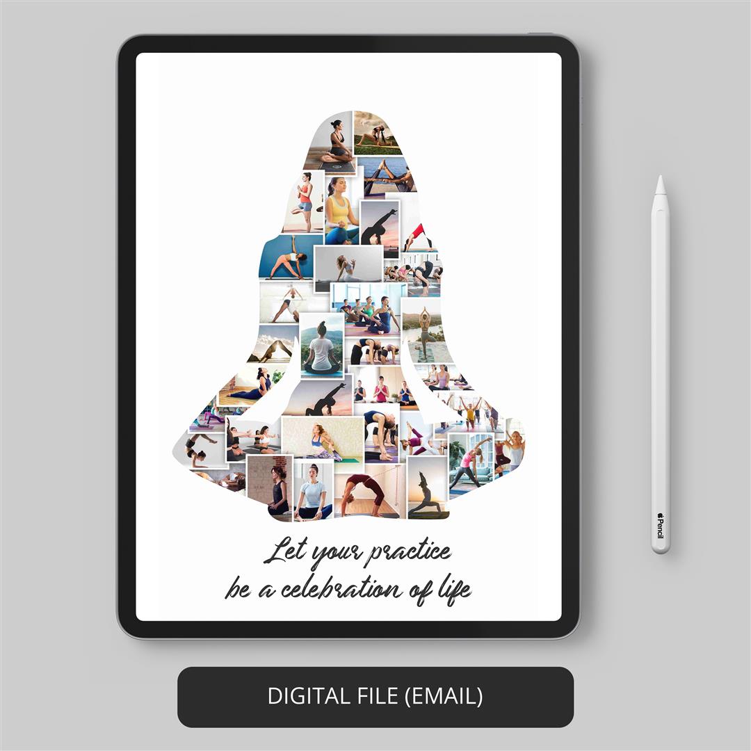 Best yoga gifts - Personalized photo collage for yoga enthusiasts