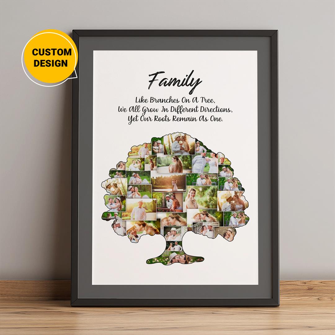 Personalized Family Tree Gifts: Custom Photo Collage for Special Occasions