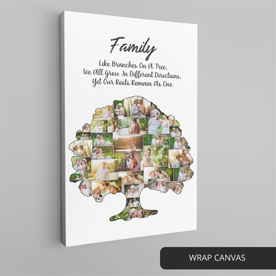 Family Tree Gift Ideas: Unique Custom Photo Collage for Loved Ones