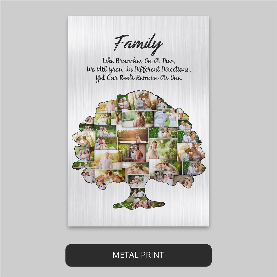 Family Tree Photo Collage: Customized Wall Art with Meaningful Moments