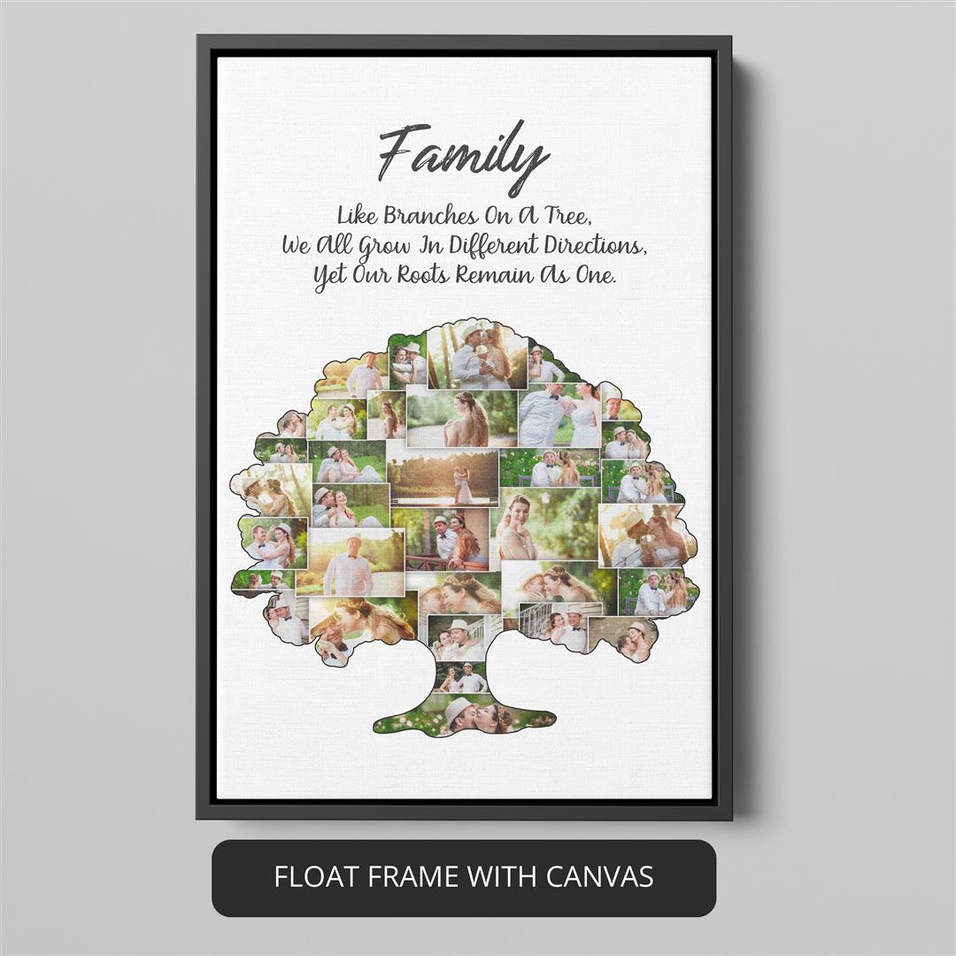6-Opening Tree Collage Photo Frame - Memories Engraved