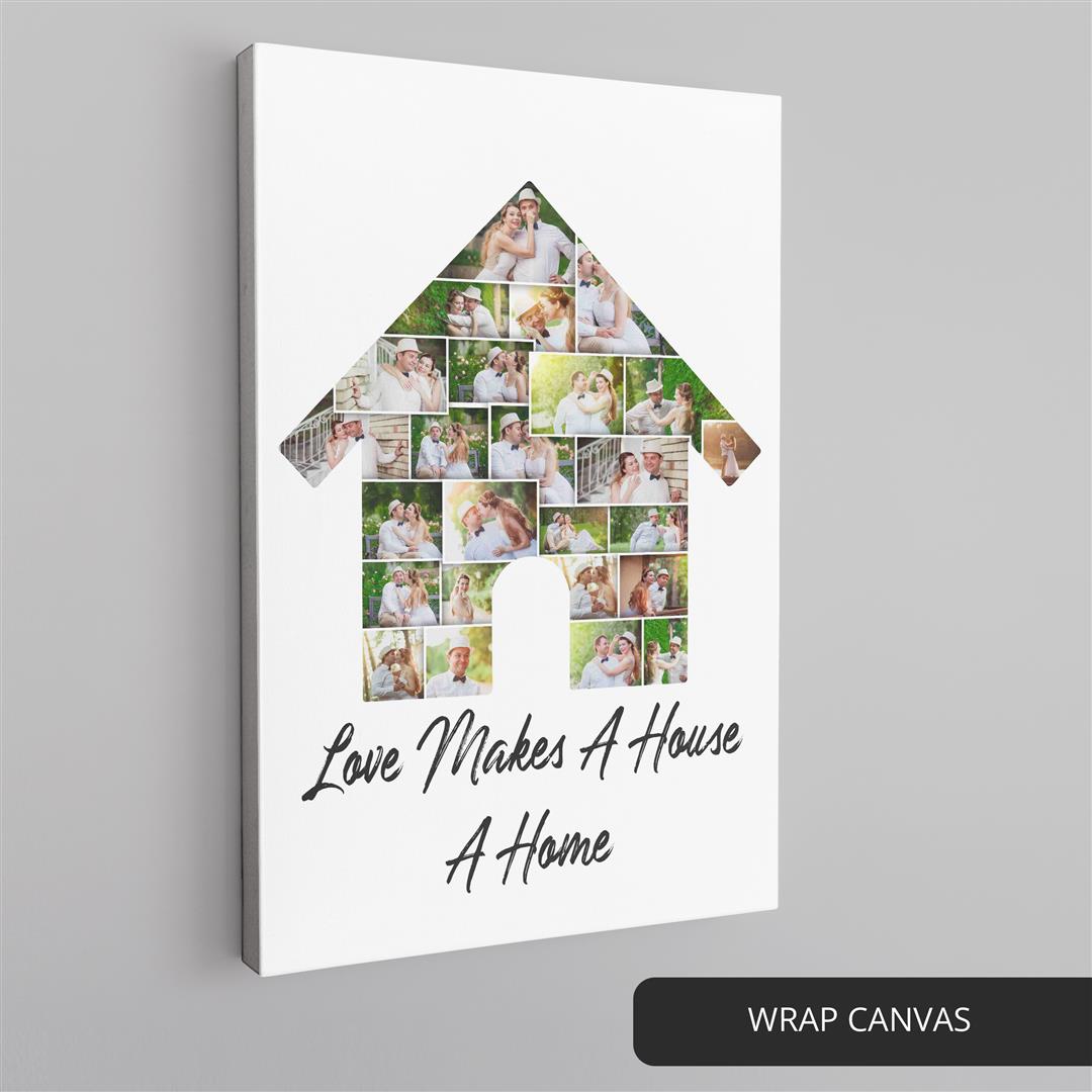 House Photo Collage - Ideal Housewarming Gift for New Home