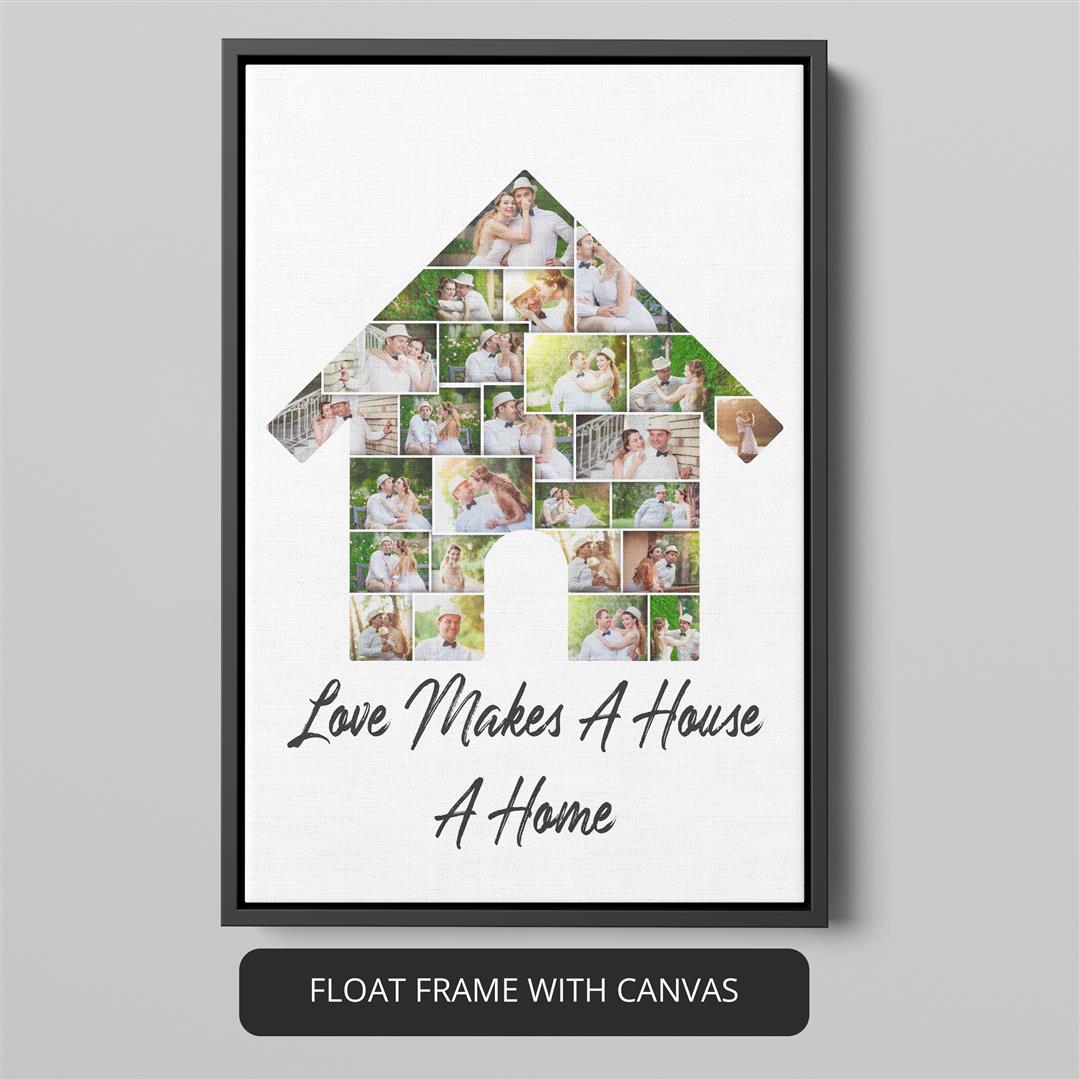 Home Decor Wall Art - Beautiful House Collage for Walls