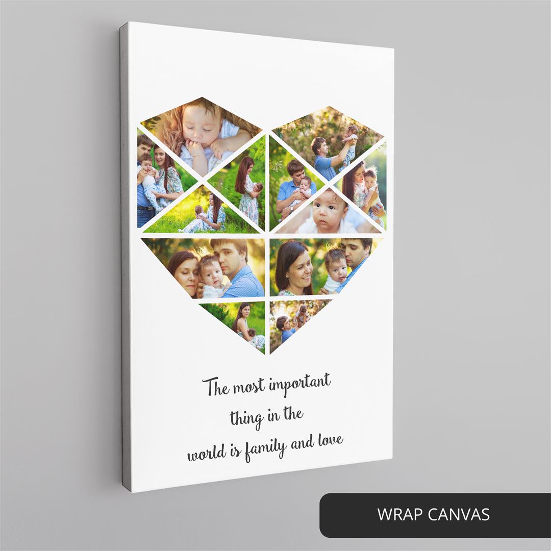 Anniversary Gifts for Her: Heart Shaped Photo Collage for Cherished Moments