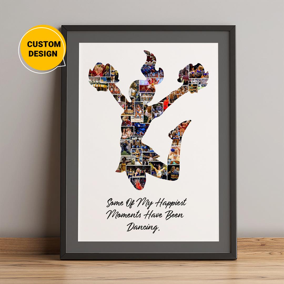 Personalized Cheerleading Photo Collage: Unique Gifts for a Cheerleader