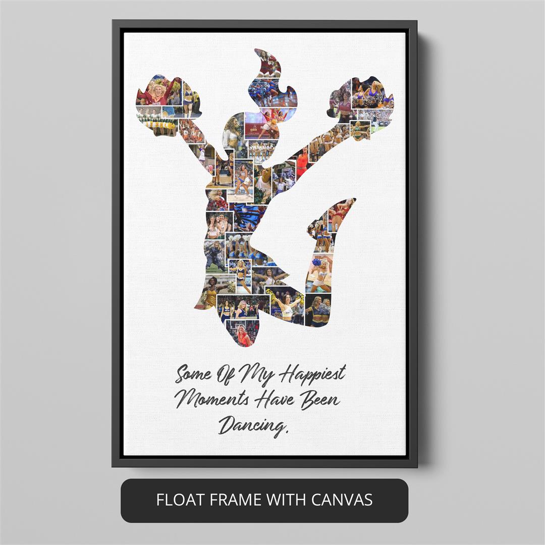 Cheerleader Themed Gifts: Customizable Photo Collage for Cheerleading Enthusiasts