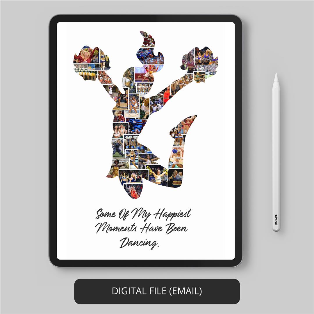 Cheerleader Decorations: Personalized Cheerleading Photo Collage for Wall Display