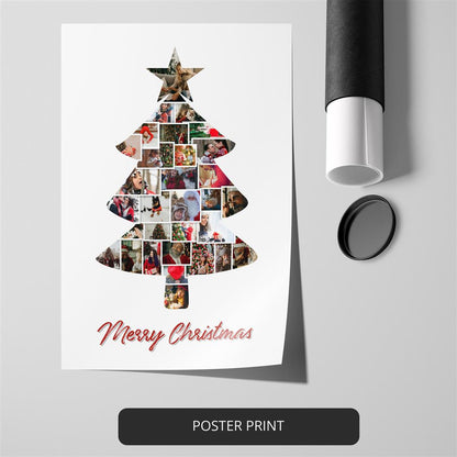 Christmas Tree Decorations: Customizable Photo Collage Gift