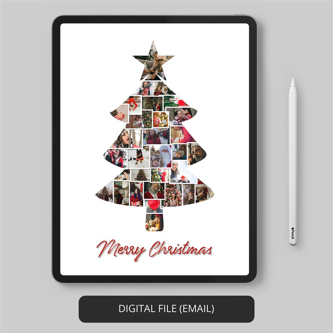Elevate Your Christmas Tree Decor with a Personalized Photo Collage