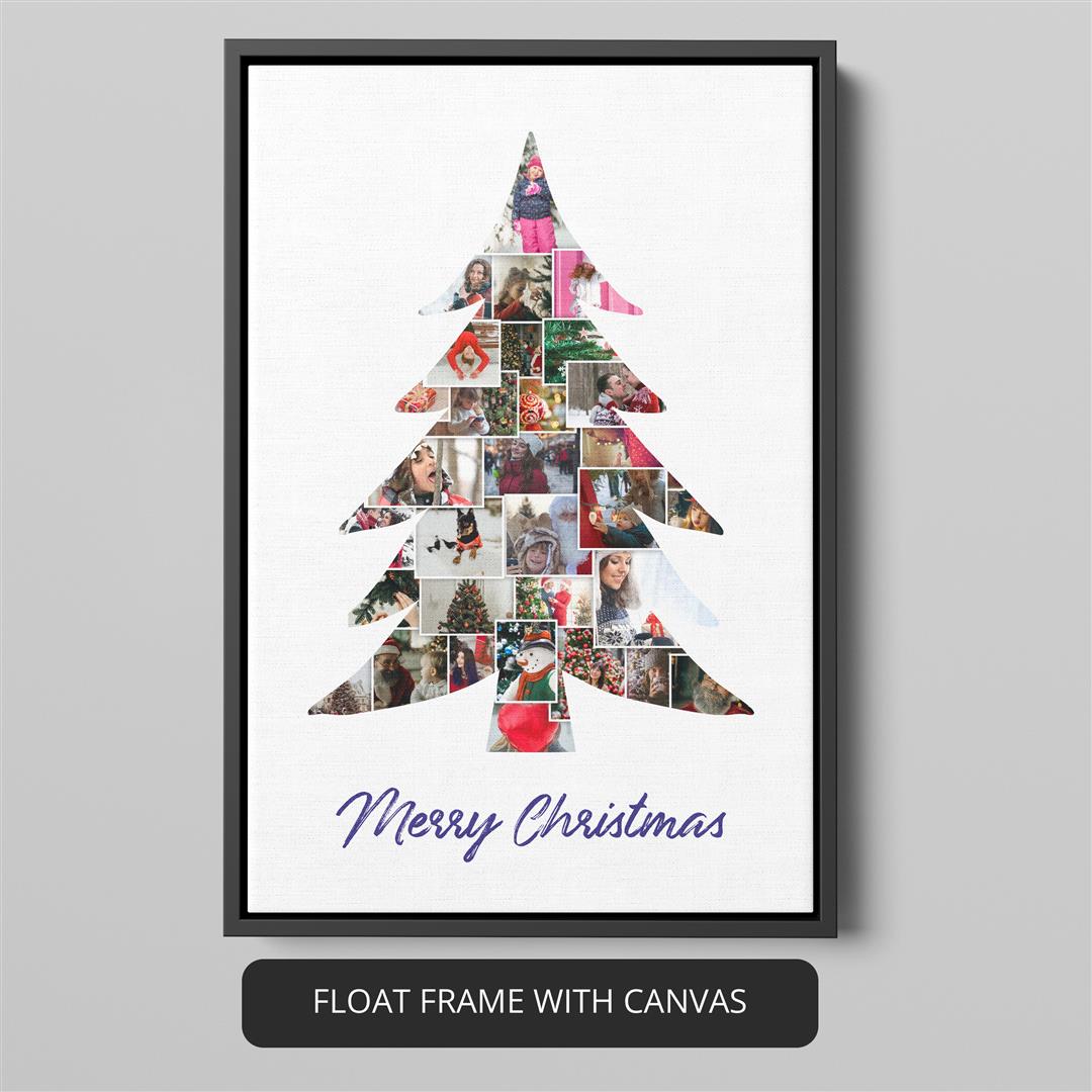 Christmas Tree Canvas: Stunning Artwork Collage