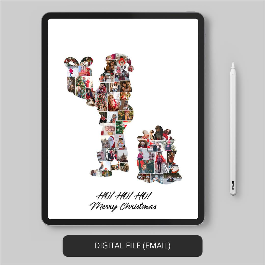 Christmas Decor Santa: Festive Photo Collage for Holiday Gifting