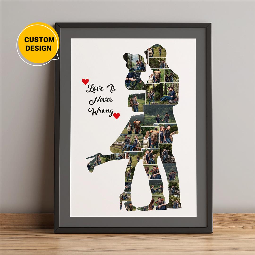 Personalized Photo Collage - Unique Couple Gift | Gift Ideas for Couples