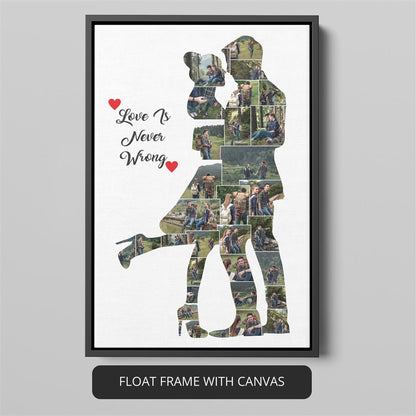 Romantic Couple Gift - Personalized Couple Gift | Couple Canvas Wall Art