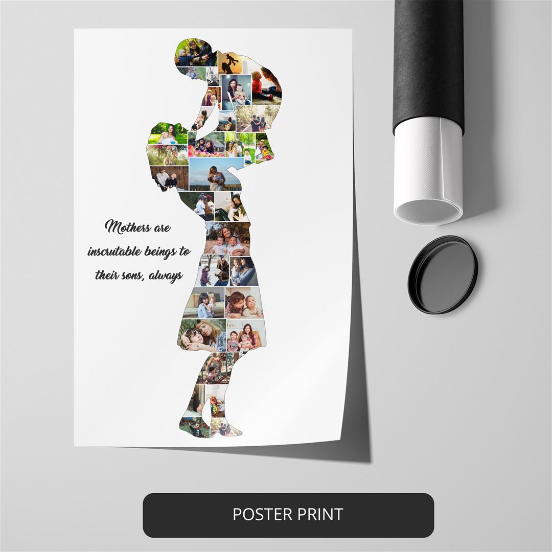 Unique Mother's Day Wall Art: Personalized Photo Collage to Celebrate Mom