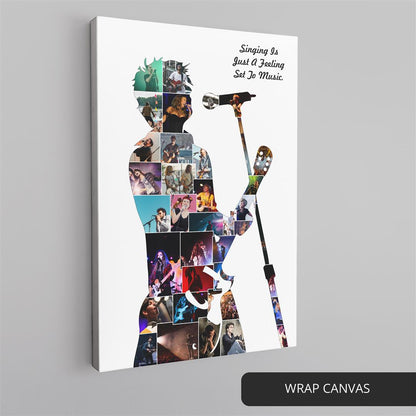 Gift for Singer: Personalized Photo Collage for Singers and Music Enthusiasts