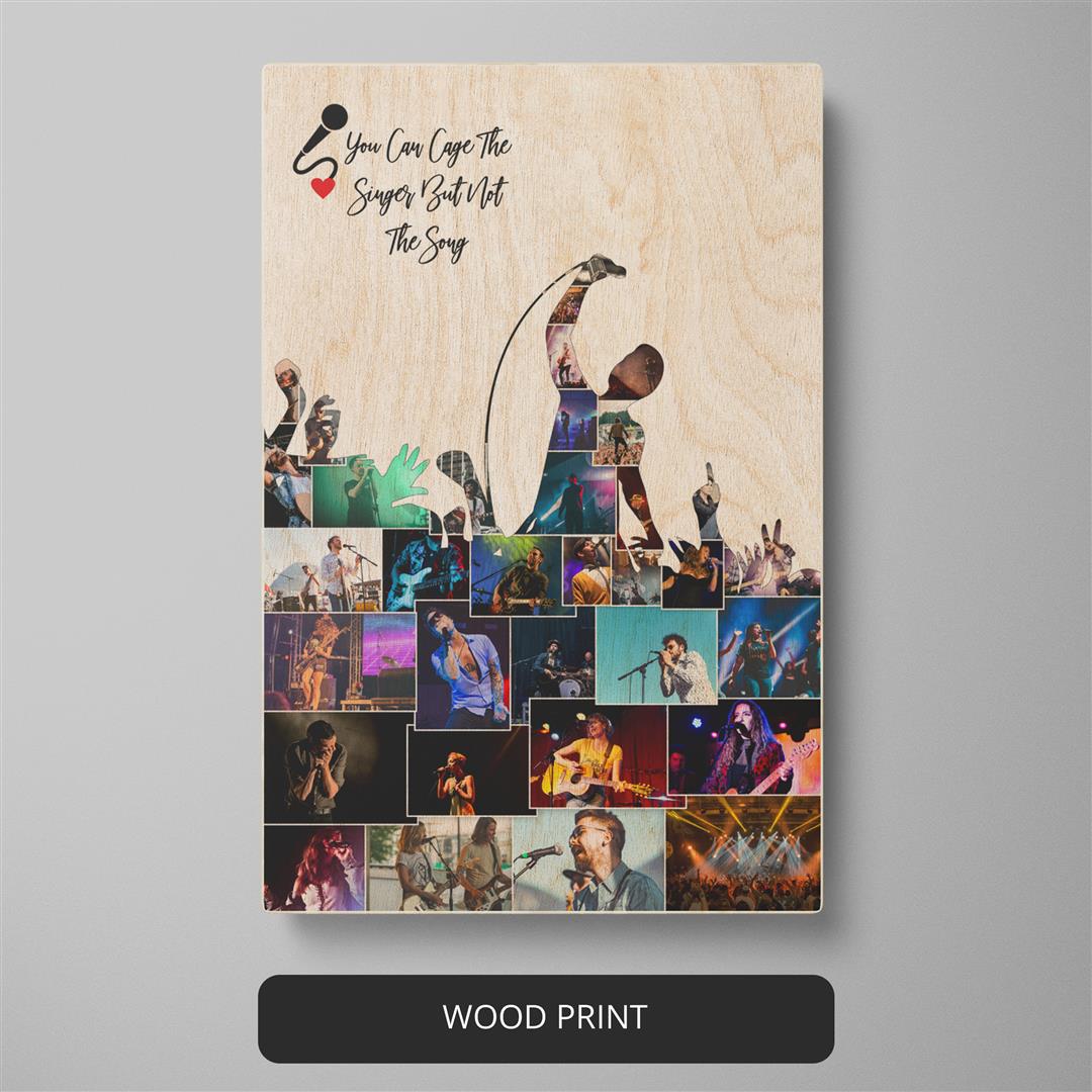 Gifts for a Singer - Customizable Photo Collage with Singing Theme