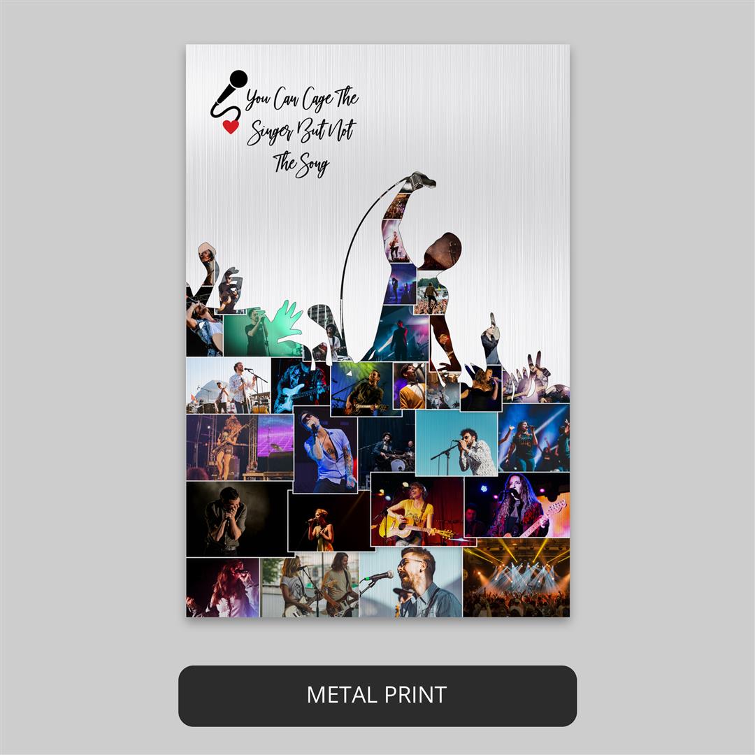 Singer Poster - Personalized Photo Collage for Music and Singing Fans