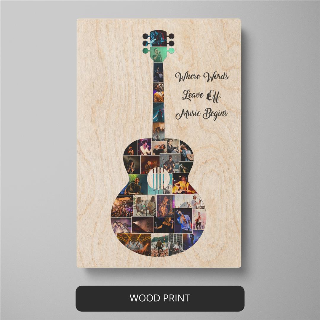 Guitar Artwork - Customizable Photo Collage for Guitar Players