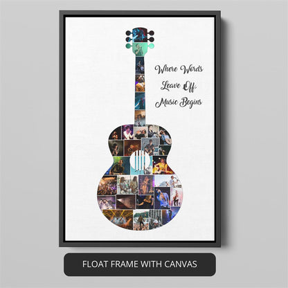 Best Gifts for Guitar Players - Personalized Guitar Photo Collage